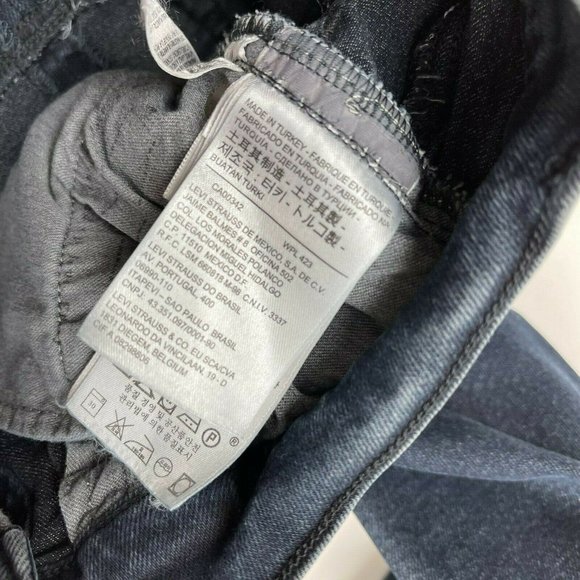 Levi's‎ Made Crafted Silver High Rise Skinny Jeans - Picture 10 of 12